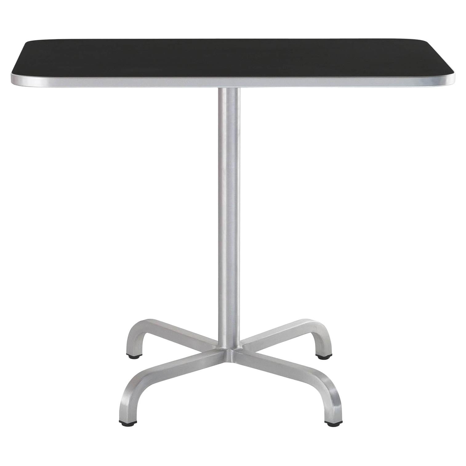 Emeco 2006 Large Square Café Table with White Laminate Top by Norman