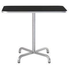 Emeco 20-06 Large Square Café Table with Black Laminate Top by Norman Foster