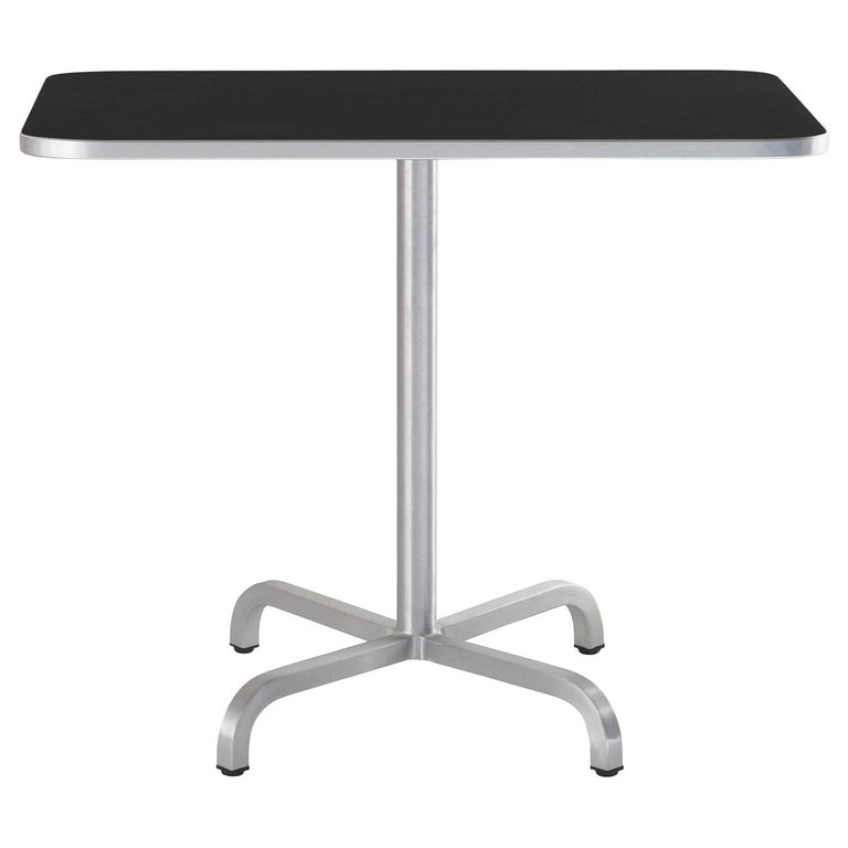 Emeco 20 06 Large Square Cafe Table With Black Laminate Top By