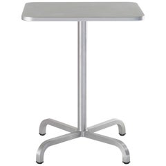Emeco 20-06 Small Square Café Table with Gray Laminate Top by Norman Foster