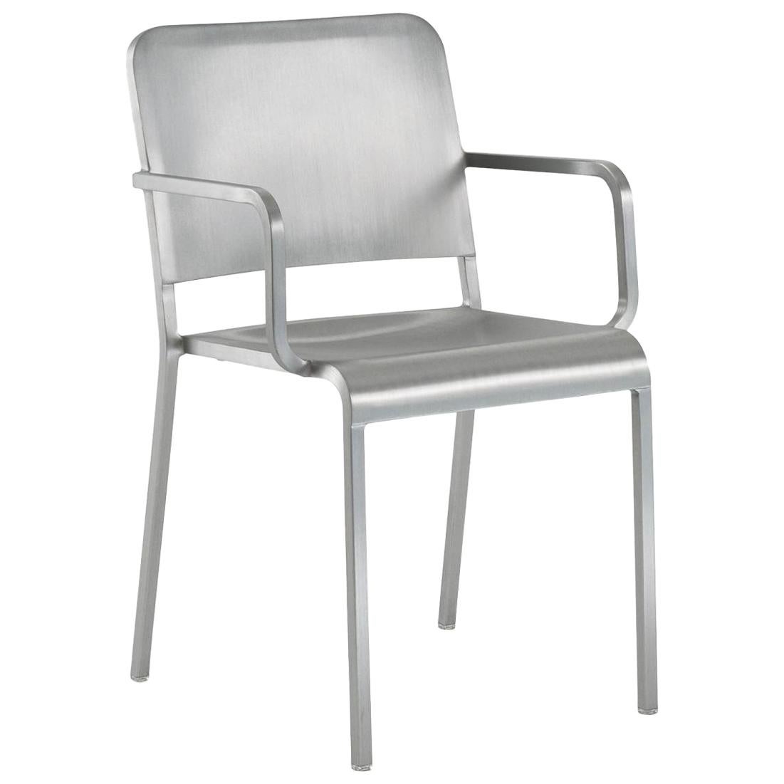 Emeco 20-06 Armchair in Brushed Aluminum by Norman Foster For Sale