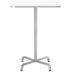 Emeco 20-06 Large Square Bar Table w/ White Laminate Top by Norman Foster 