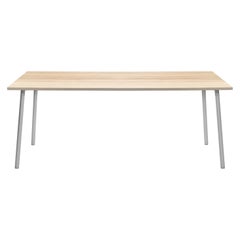 Emeco Run 72" Table with Aluminum Frame & Wood Top by Sam Hecht and Kim Colin