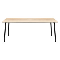 Table Emeco Run 182,9 cm avec cadre noir et plateau en bois par Sam Hecht et Kim Colin