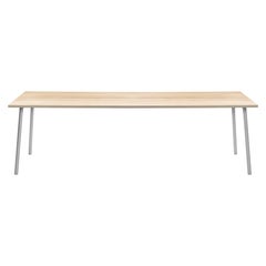 Emeco Run 96" Table with Aluminum Frame & Wood Top by Sam Hecht and Kim Colin