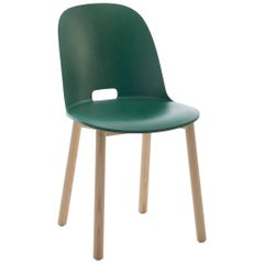 Emeco Alfi Stuhl in Grün und Esche mit hoher Rückenlehne von Jasper Morrison