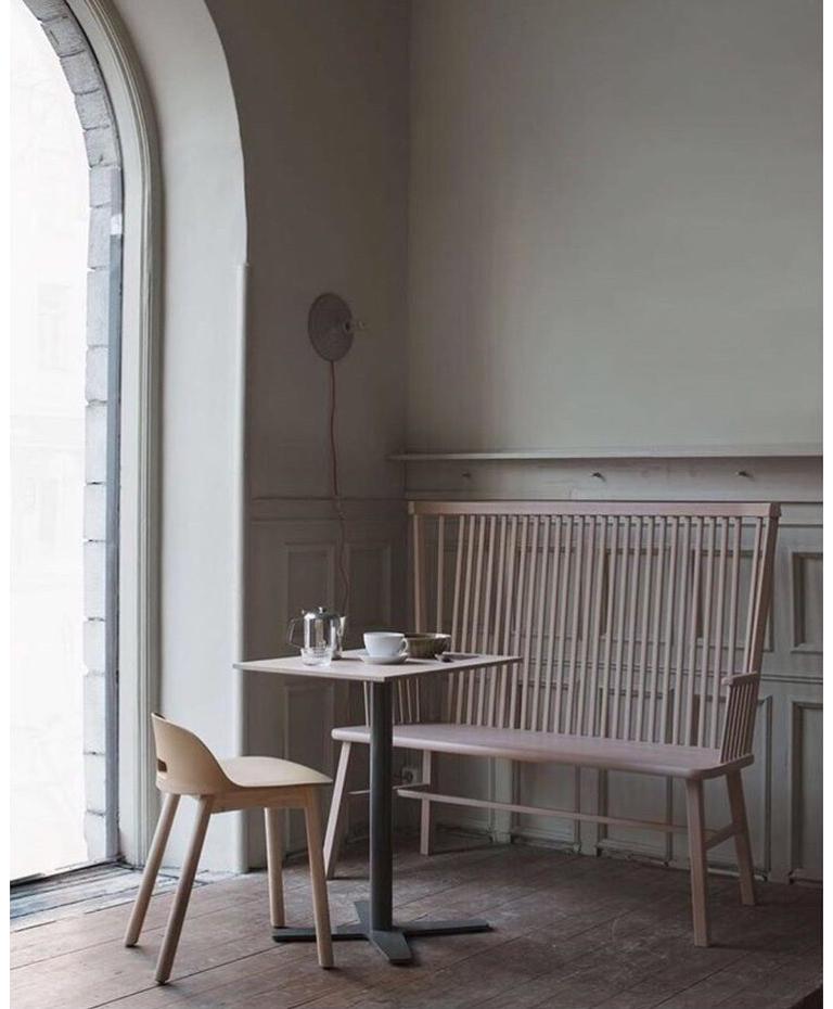 Wood Emeco Alfi Chair in Green and Dark Ash with High Back by Jasper Morrison