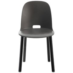 Emeco Alfi High Back Chair with Black Powder Coated Aluminum Frame by Jasper