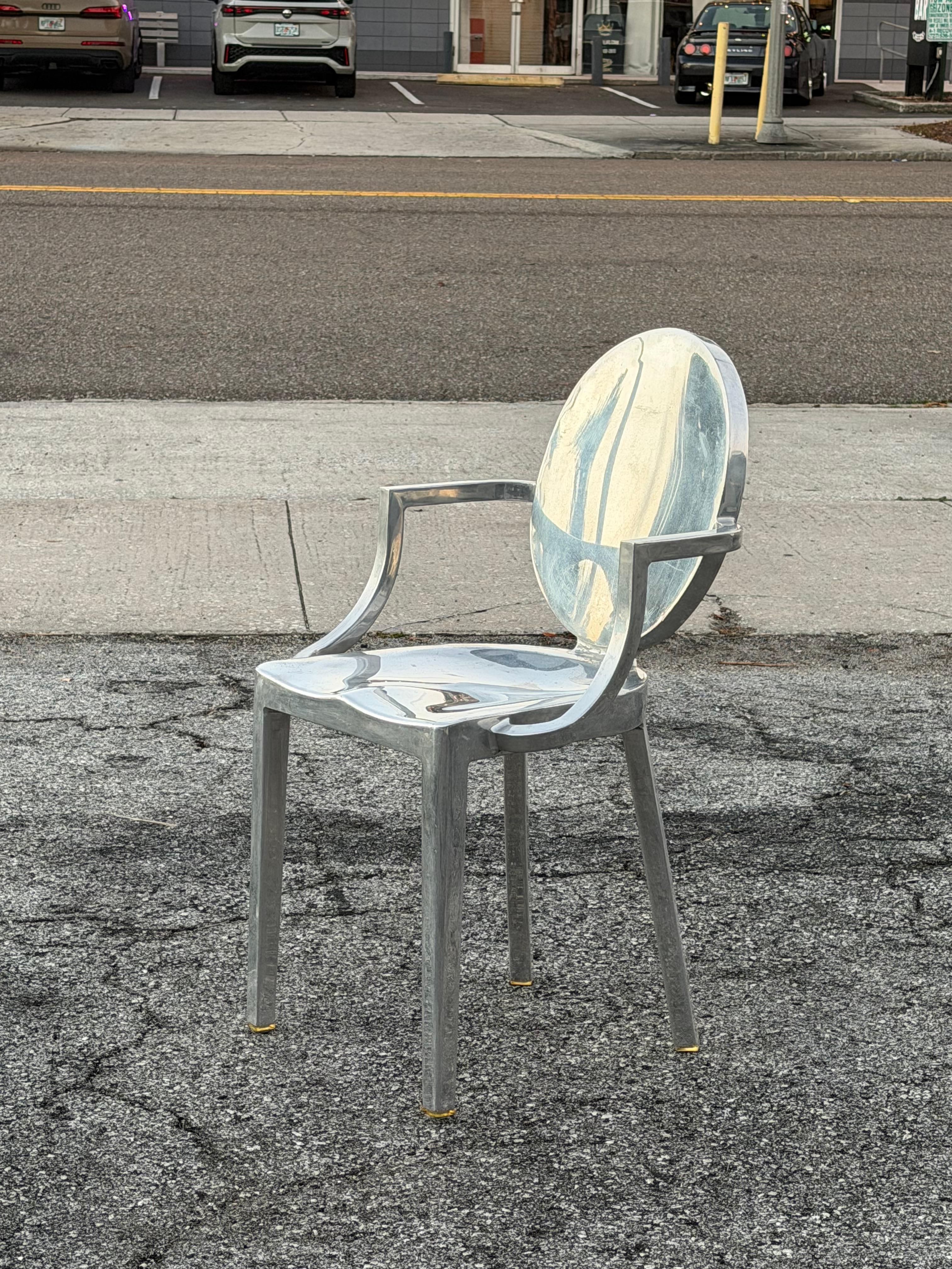 Emeco Arm Chair Alluminio Lucido Philippe Starck in vendita 6