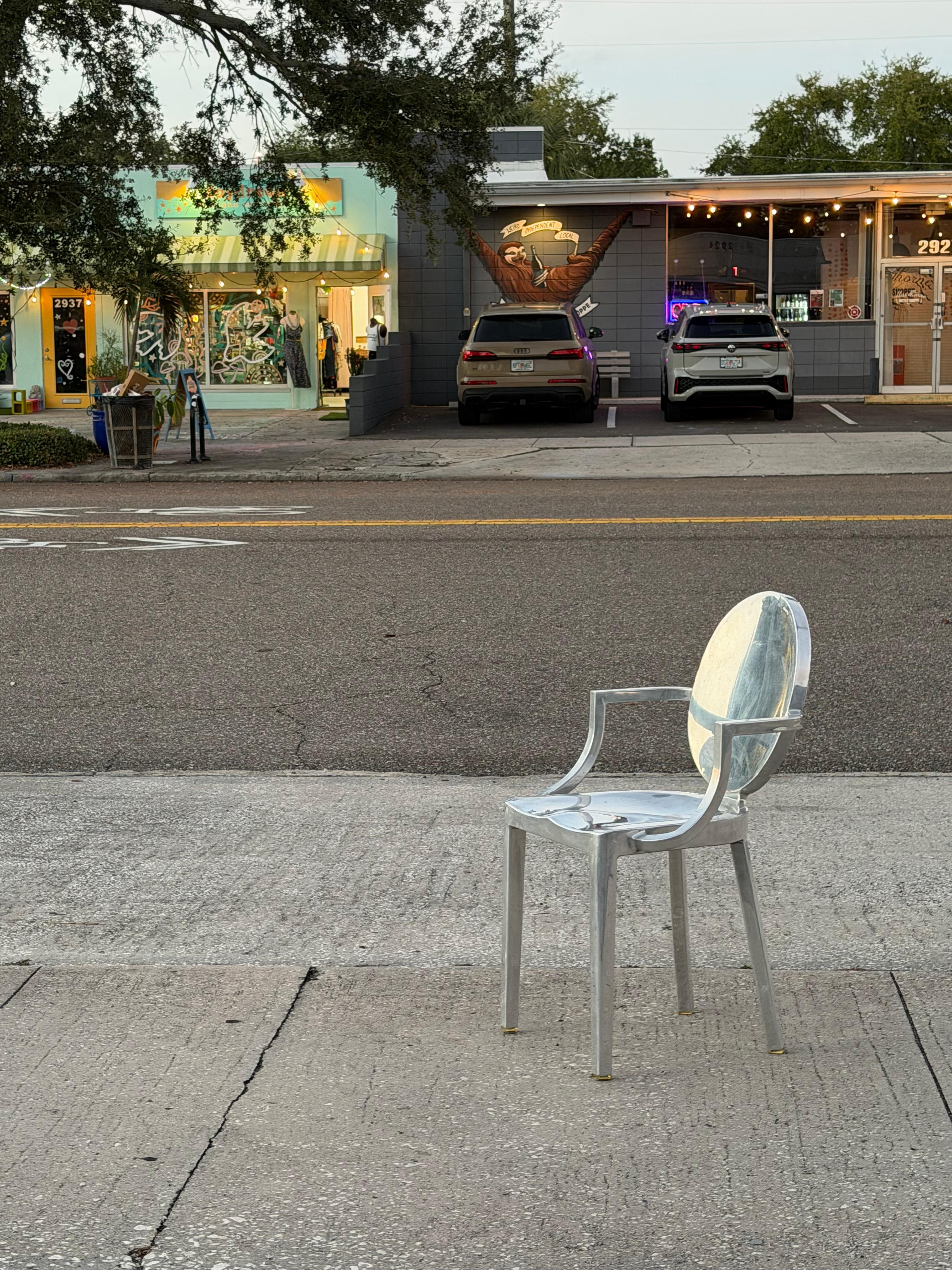 Americano Emeco Arm Chair Alluminio Lucido Philippe Starck in vendita
