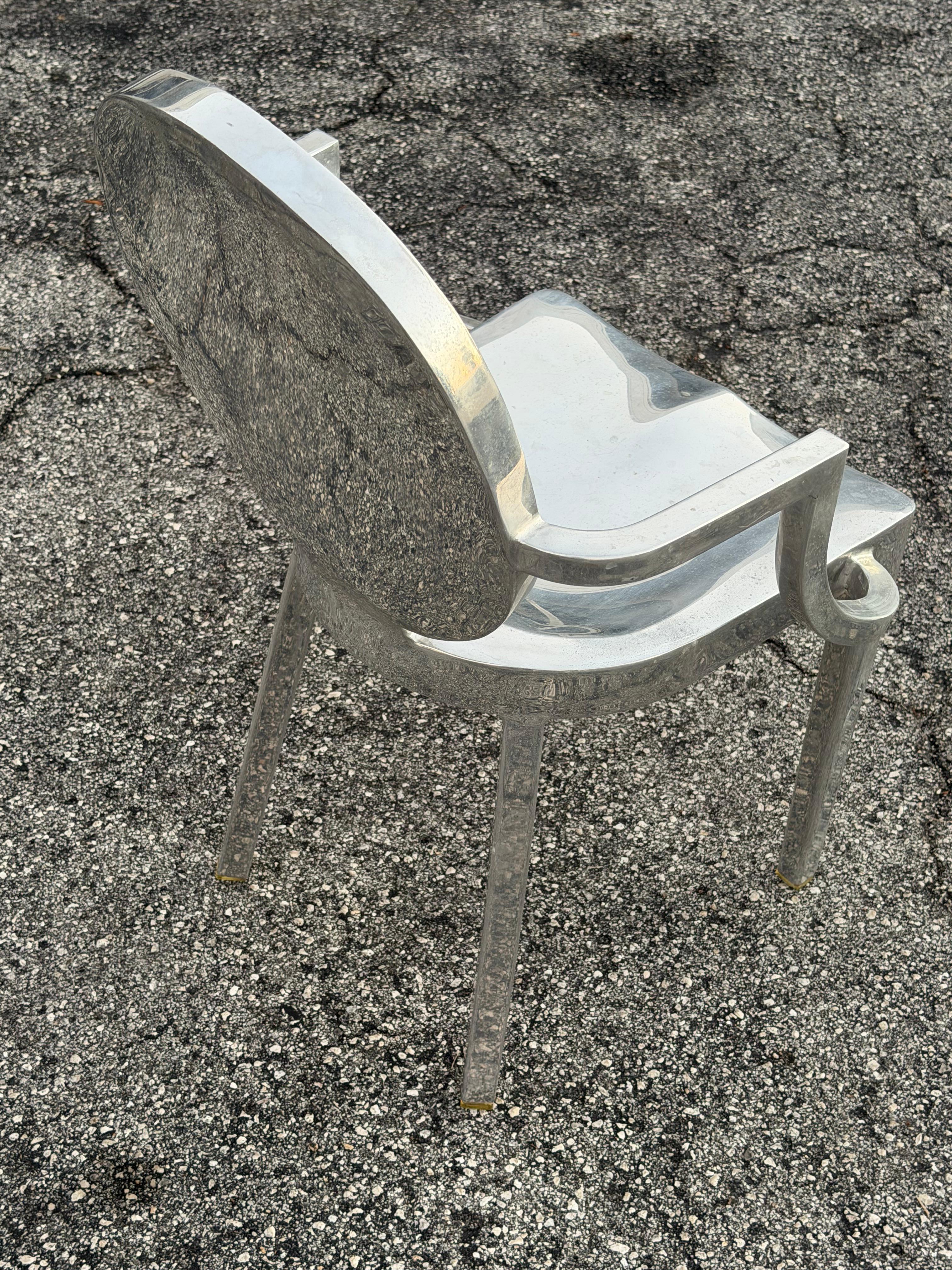 XXI secolo e contemporaneo Emeco Arm Chair Alluminio Lucido Philippe Starck in vendita