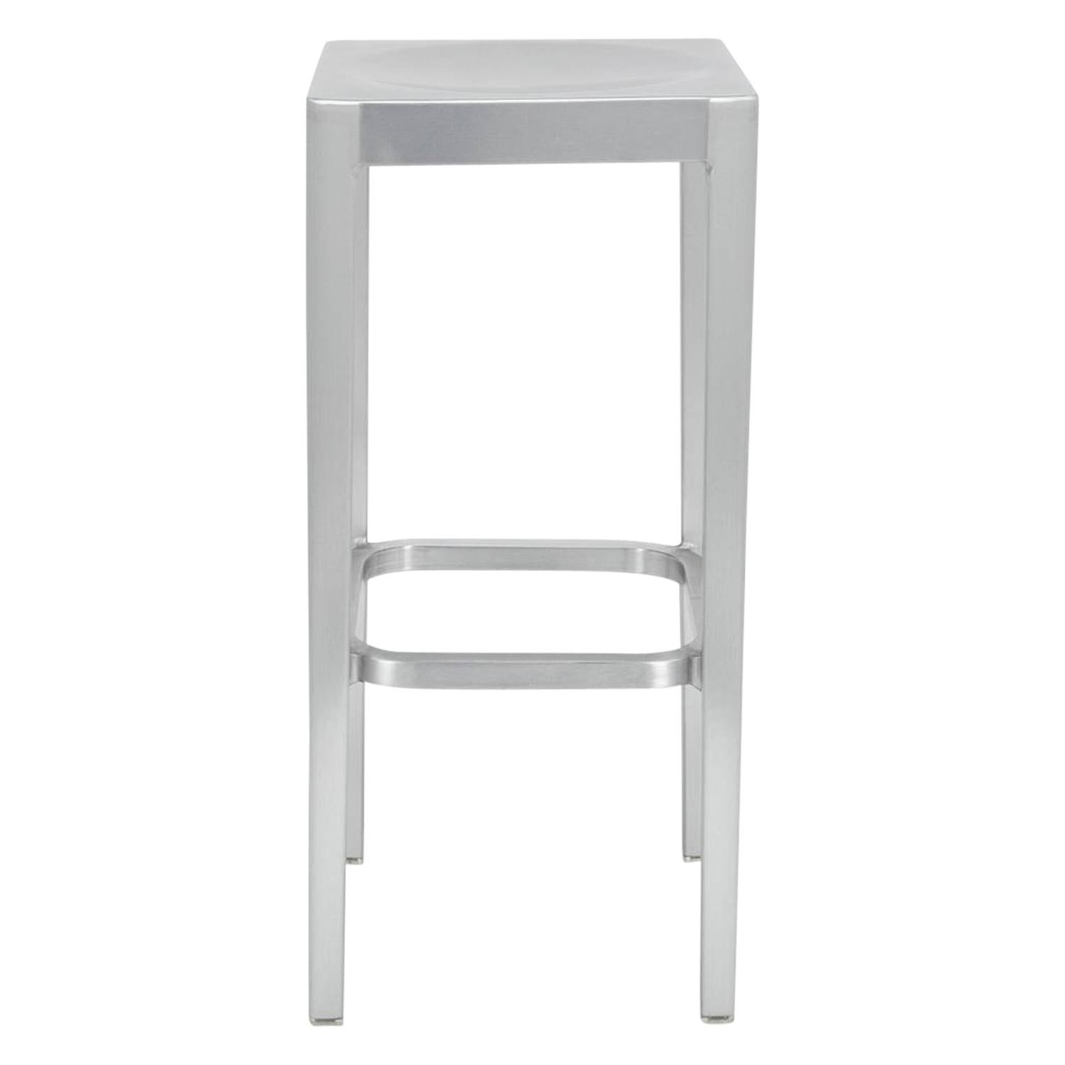 Emeco Barstool in Brushed Aluminum by Philippe Starck For Sale