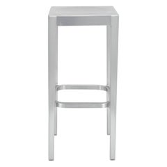 Tabouret de bar Emeco en aluminium brossé de Philippe Starck