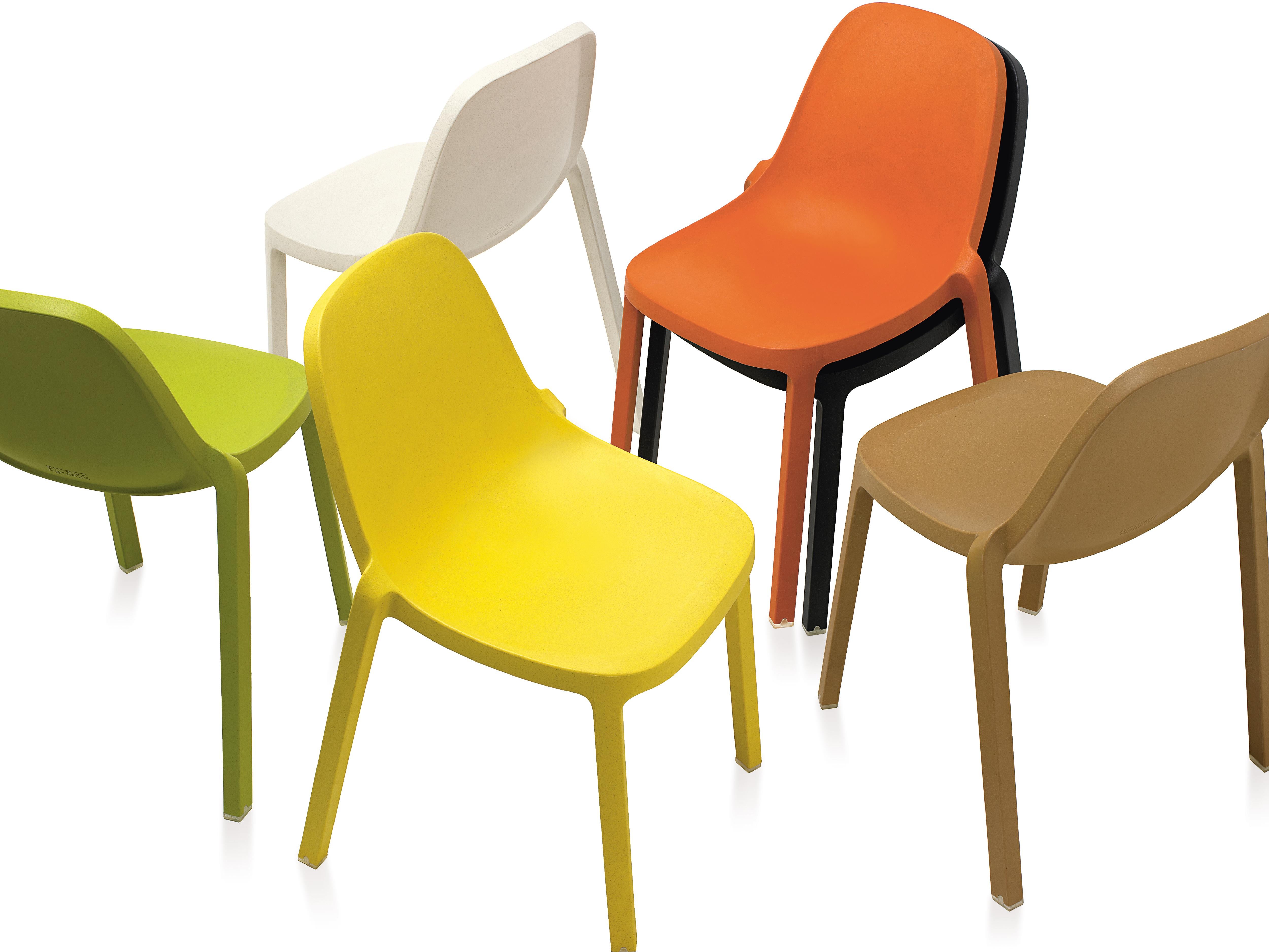 Modern Emeco Broom Stacking Chair in Yellow by Philippe Starck For Sale