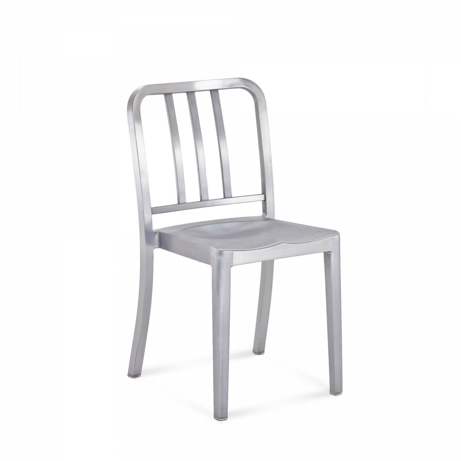 Heritage is a stacking chair designed by Philippe Starck, inspired by the original 1006 Navy.The rocking version was designed for the world famous Bon restaurant in Paris. Intended as a “sit up” chair for working and dining, it’s a symbol of Emeco’s