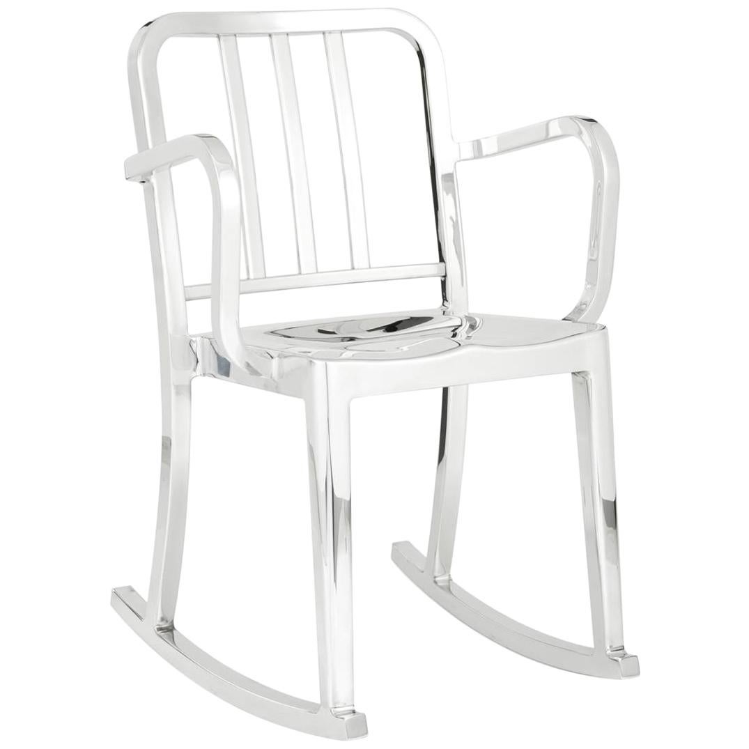 Emeco Heritage Rocking Armchair in Polished Aluminum by Philippe Starck