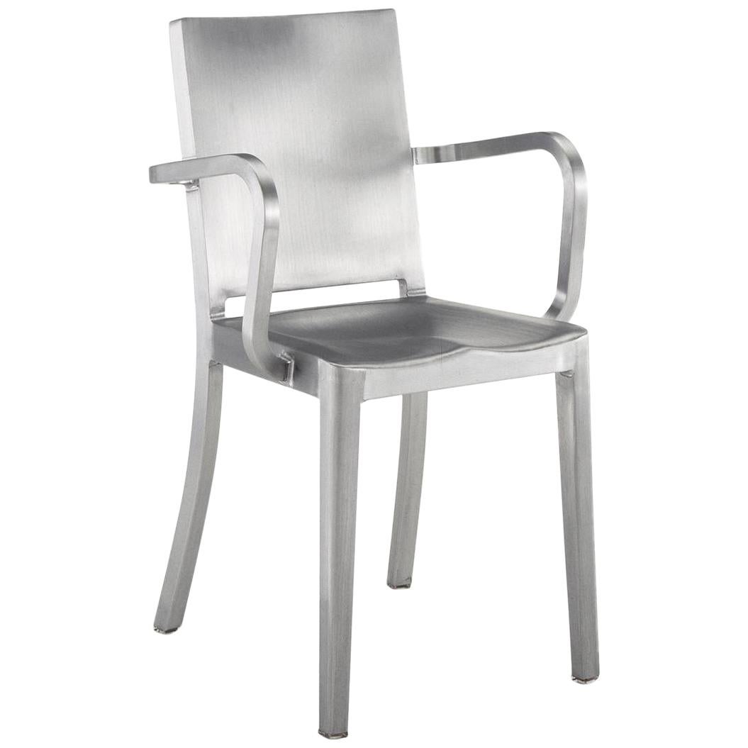 Emeco Hudson Armchair in Brushed Aluminum by Philippe Starck