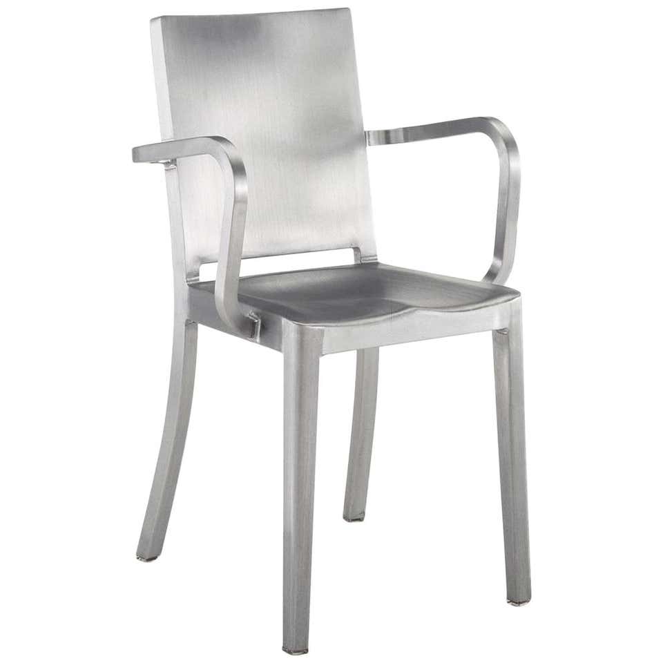 Emeco Hudson Rocking Chair with Arms in Brushed Aluminum by Philippe ...