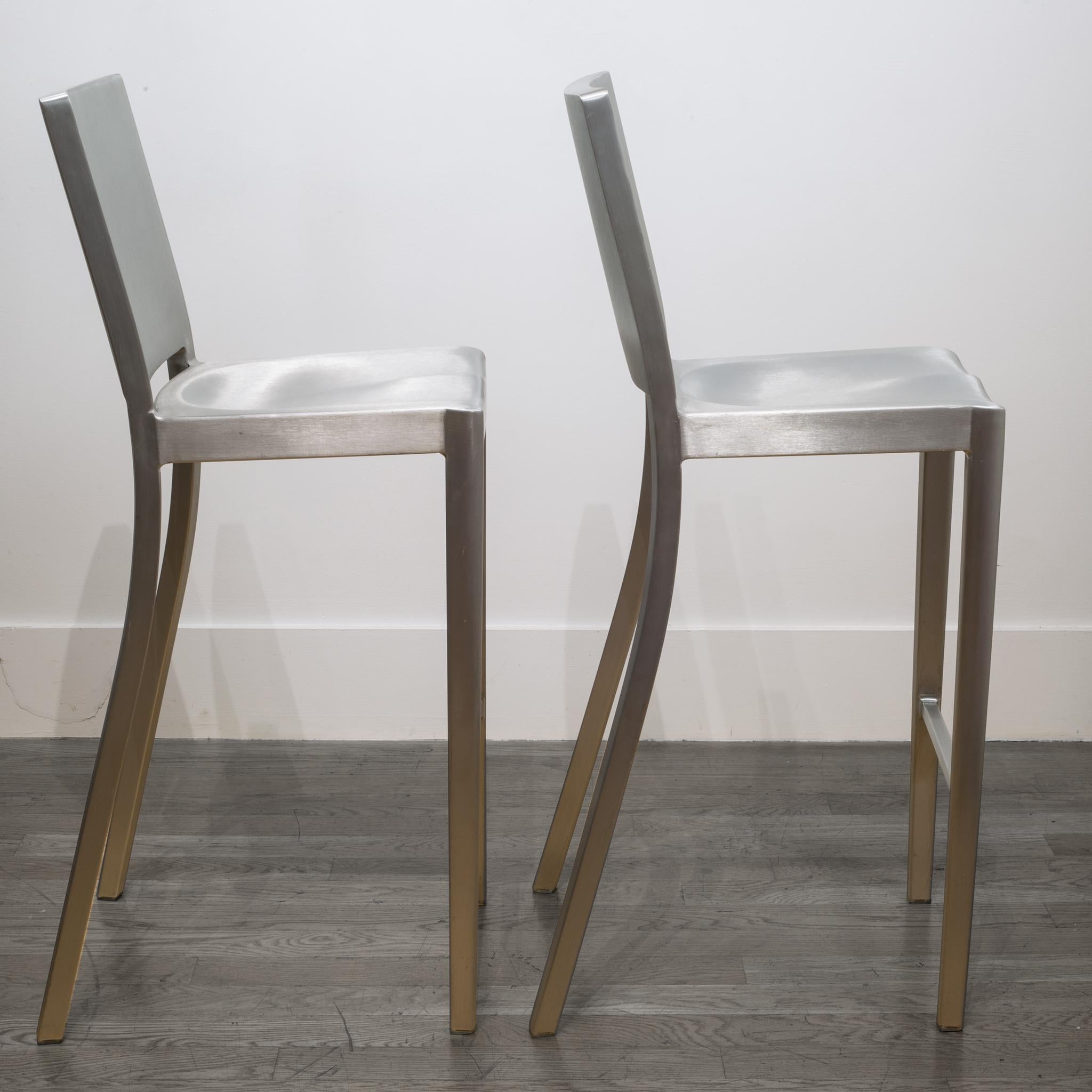Emeco Hudson Bar Stools by Philippe Starck In Good Condition In San Francisco, CA
