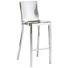 Tabouret de bar Emeco Hudson en aluminium poli de Philippe Starck