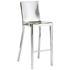 Emeco Hudson Barstool in Polished Aluminum by Philippe Starck