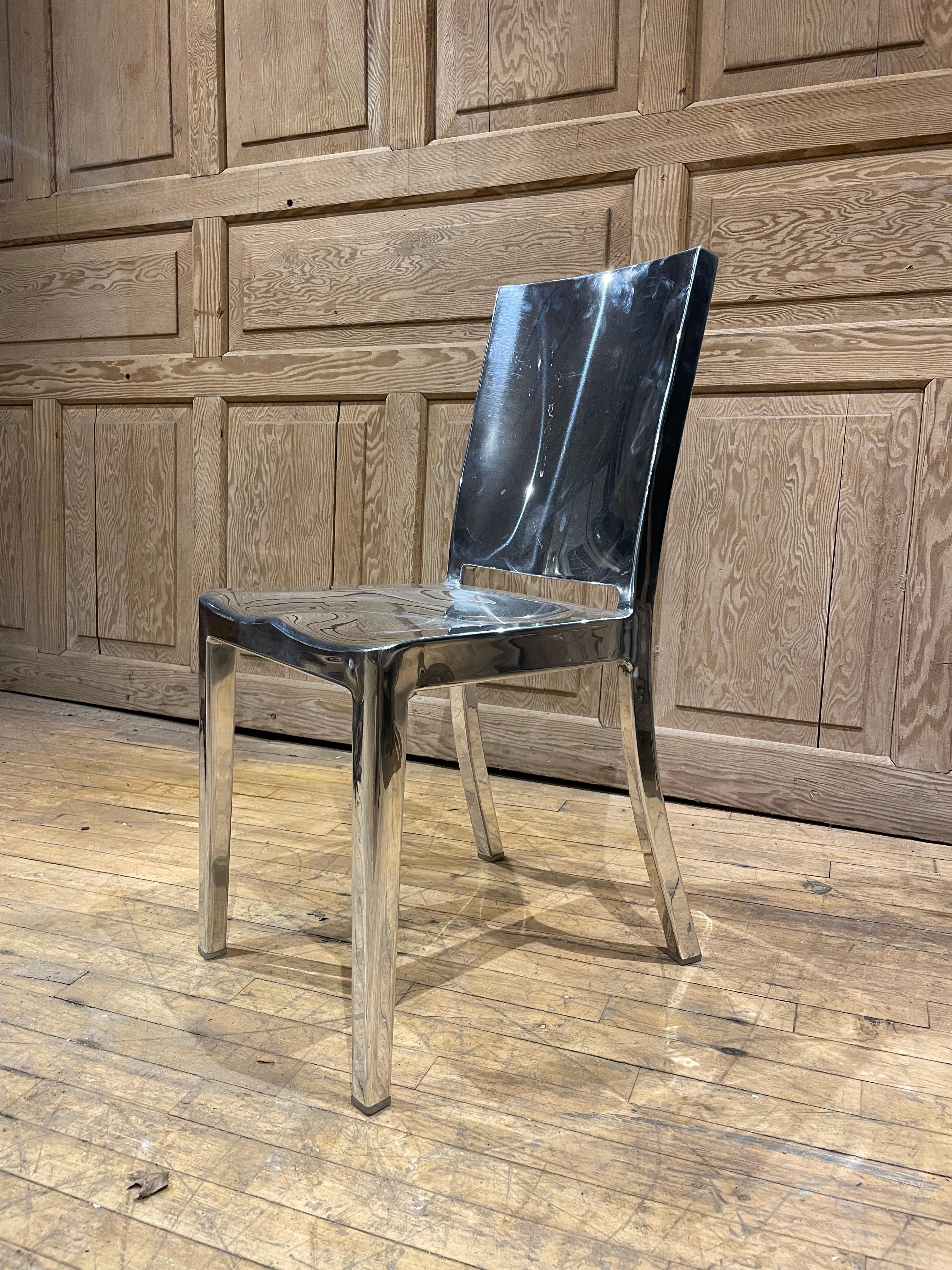 Emeco Hudson Chair by Philippe Starck Hand Polished For Sale 2