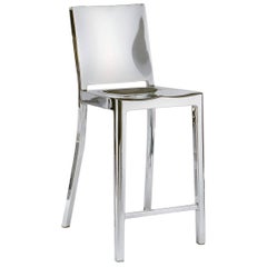 Tabouret de comptoir Hudson Emeco en aluminium poli de Philippe Starck