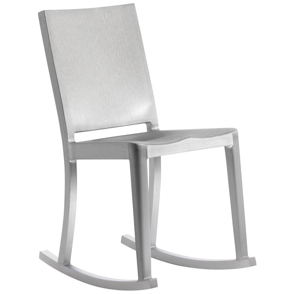 Emeco Hudson Schaukelstuhl aus gebürstetem Aluminium von Philippe Starck