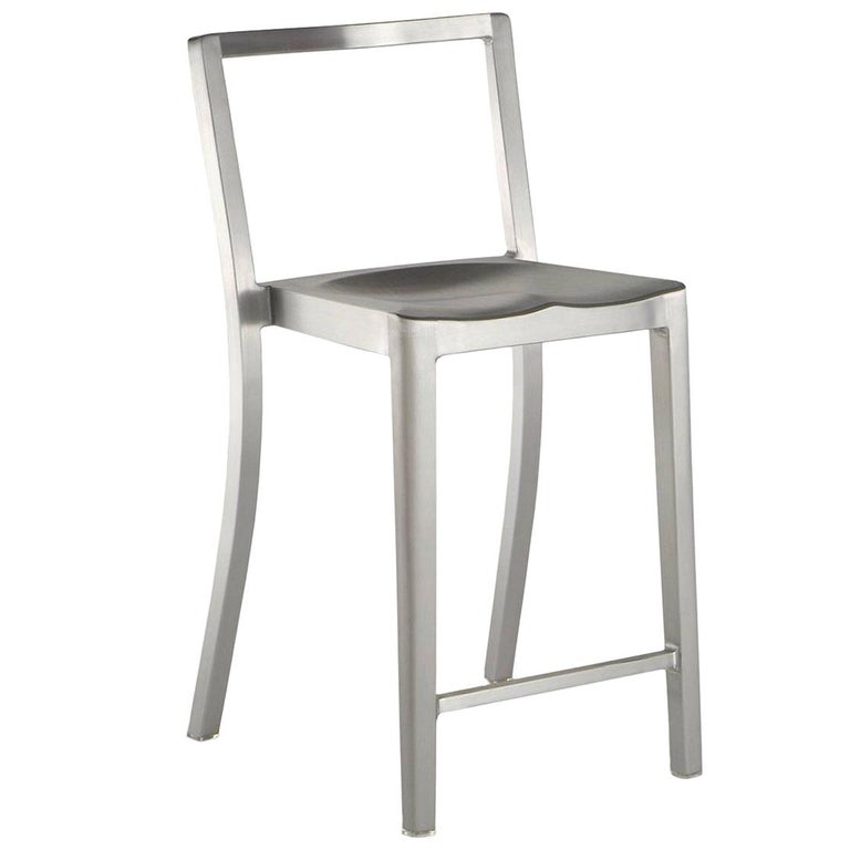 Tabouret de comptoir emeco Icon en aluminium brossé de Philippe Starck En  vente sur 1stDibs