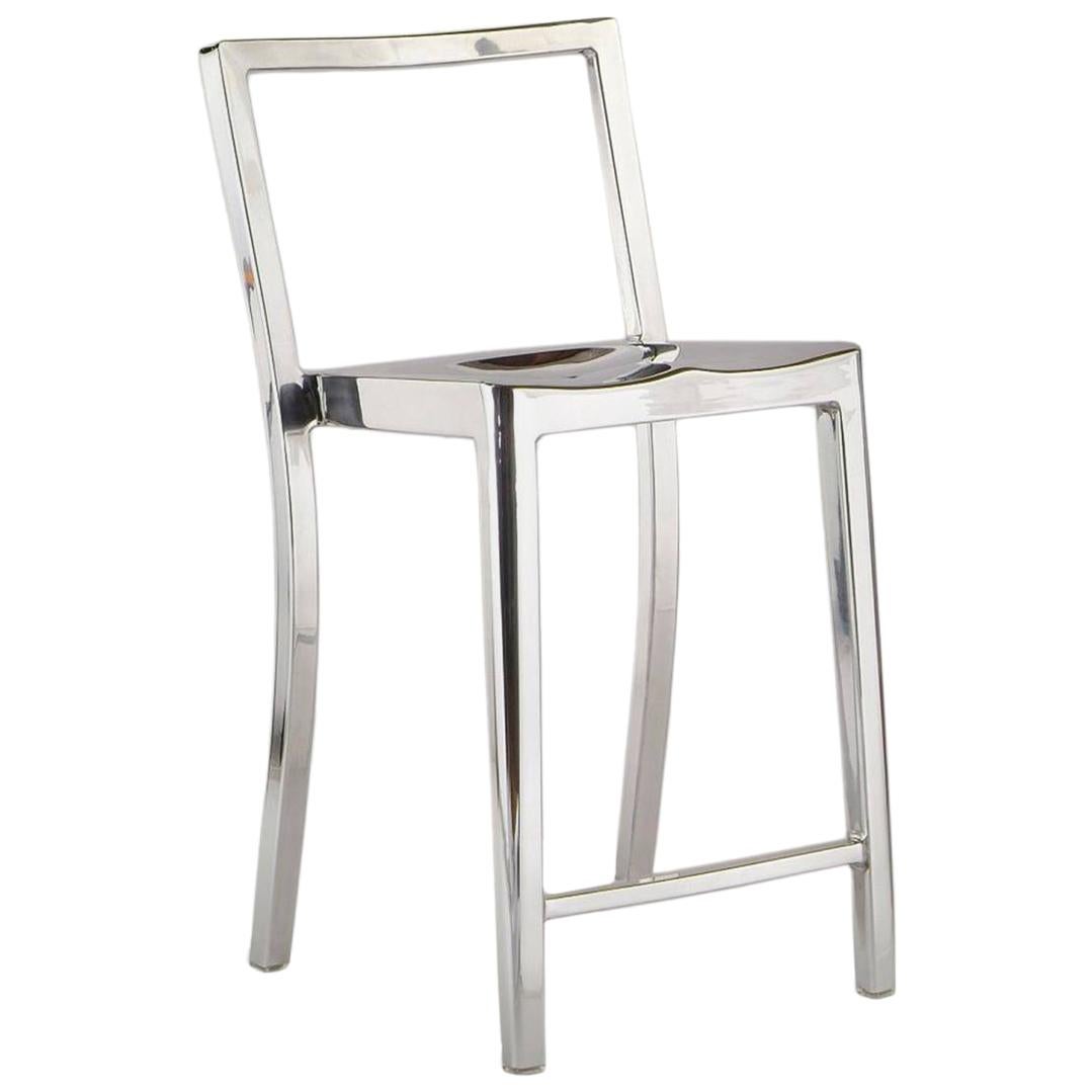 Emeco Icon Counter Stool in Polished Aluminum by Philippe Starck