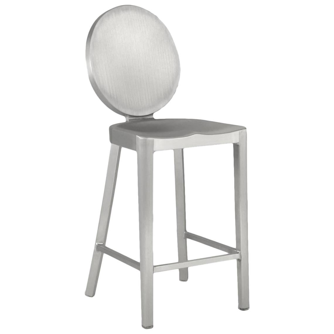 Emeco Kong Counter Stool in Polished Aluminum by Philippe Starck