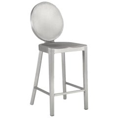 Emeco Kong Counter Stool in Polished Aluminum by Philippe Starck