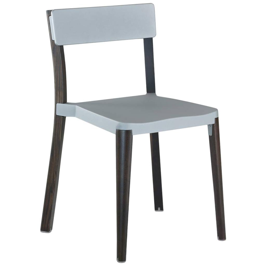 Emeco Lancaster Chair in Light Gray Aluminium and Dark Ash by Michael Young