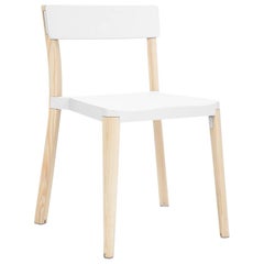 Emeco Lancaster Chair in White Aluminum and Ash by Michael Young