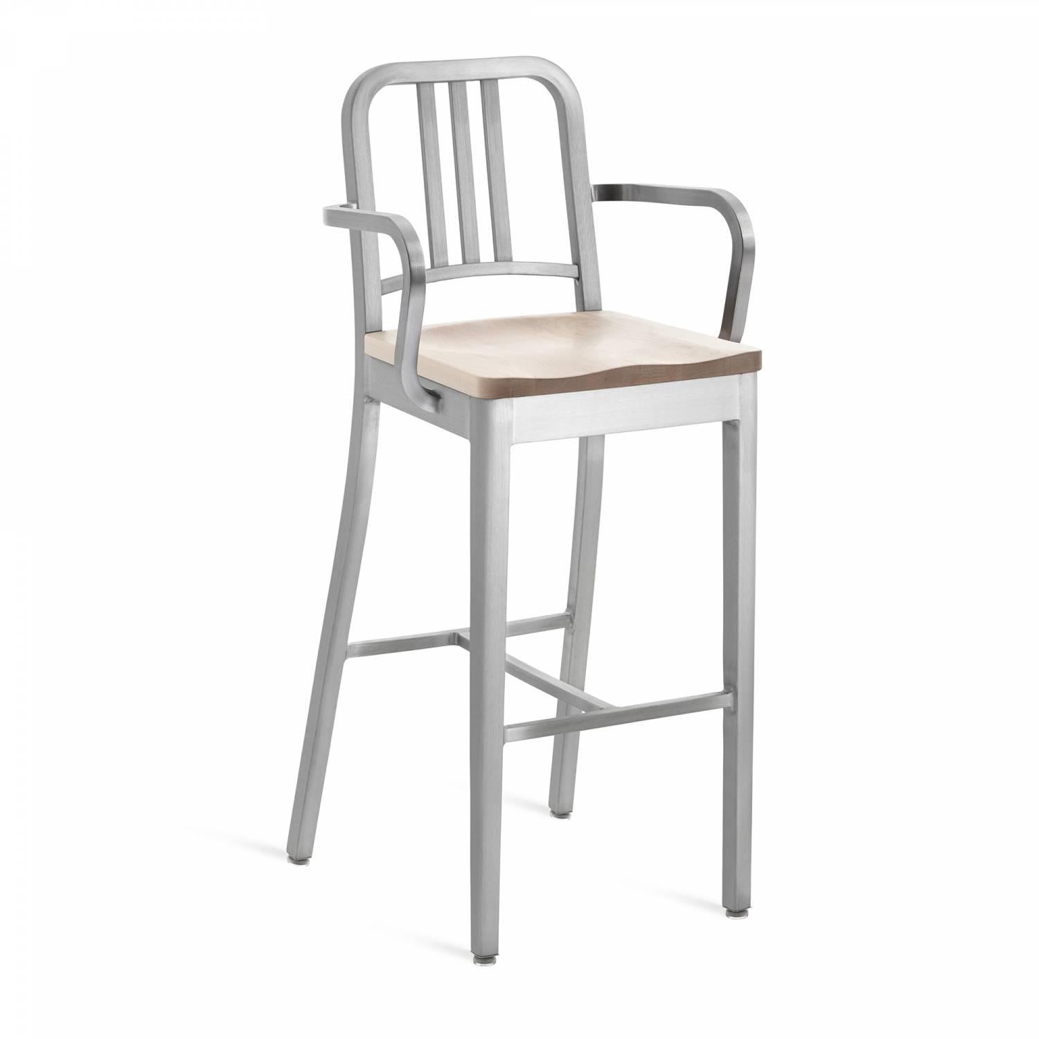 First built for use on submarines in 1944, the Navy chair has been in continuous Production ever since. With the famous 77 step process, our craftsmen take soft, recycled aluminum, hand form and weld it- then temper it for strength. Finally, the