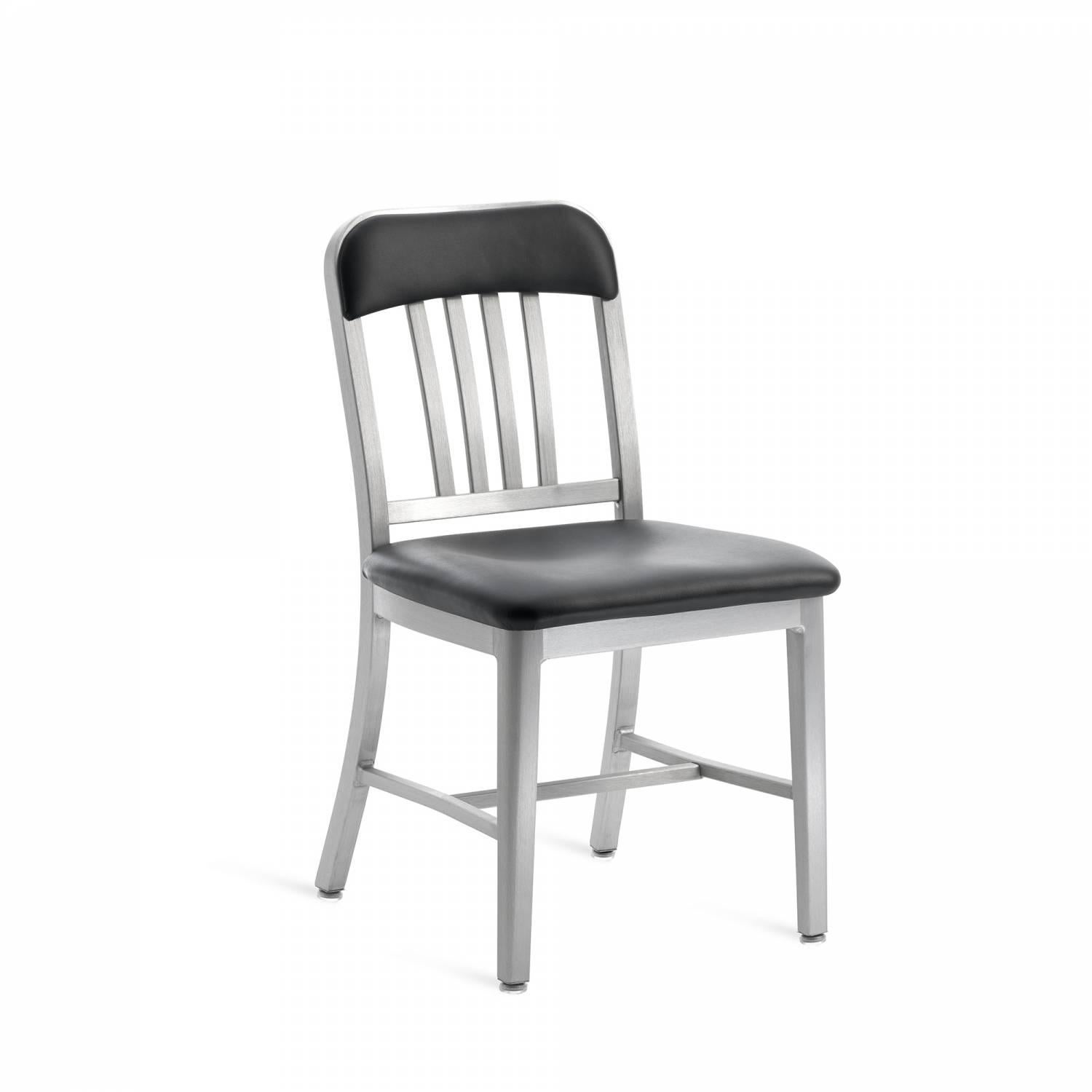 First built for use on submarines in 1944, the Navy chair has been in continuous Production ever since. With the famous 77 step Process, our craftsmen take soft, recycled aluminum, hand form and weld it- then temper it for strength. Finally, the