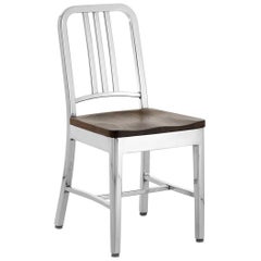 Silla Emeco Navy de aluminio pulido y nogal by US Navy