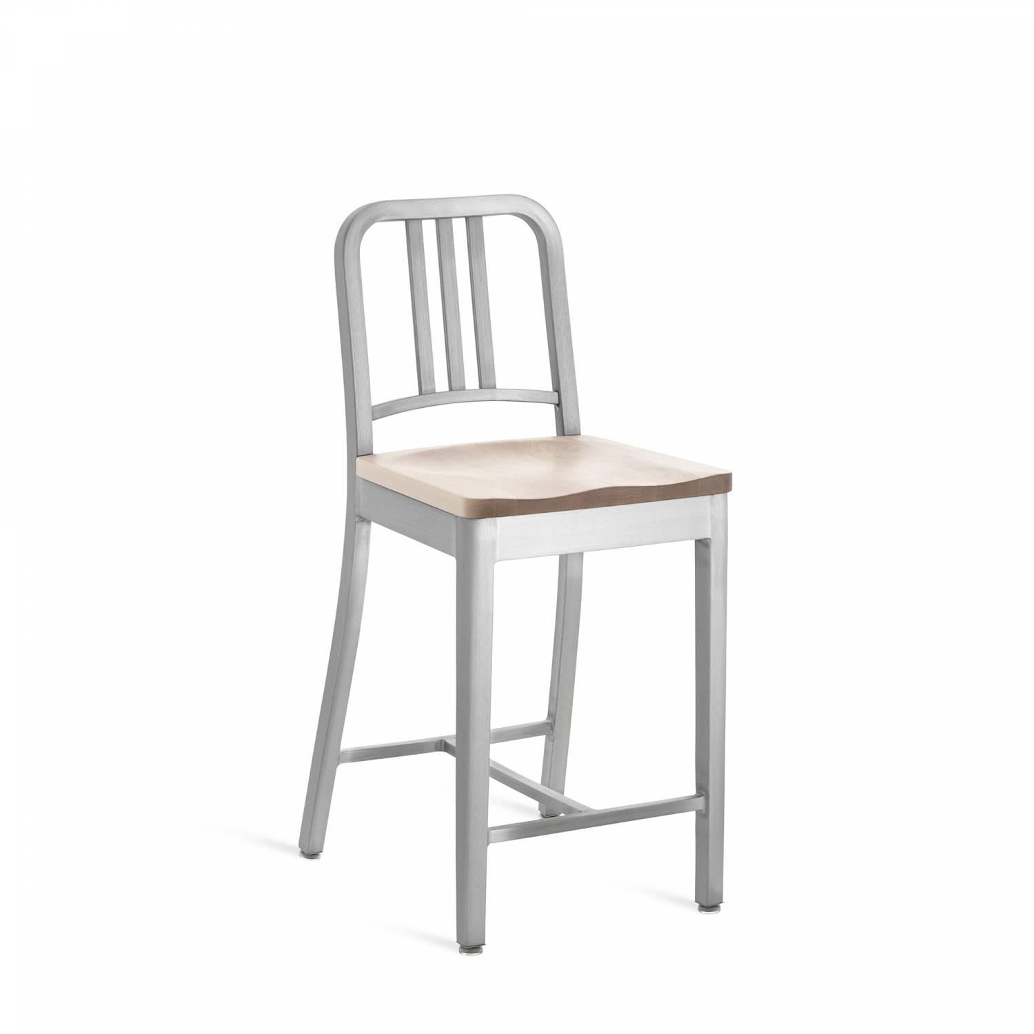 First built for use on submarines in 1944, the Navy Chair has been in continuous production ever since. With the famous 77 step process, our craftsmen take soft, recycled aluminum, hand form and weld it- then temper it for strength. Finally, the