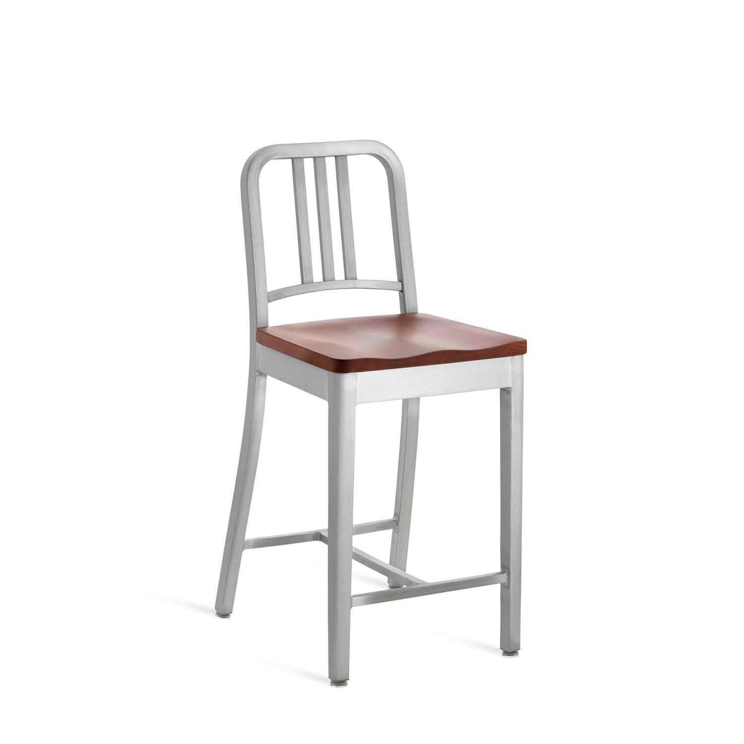 First built for use on submarines in 1944, the Navy Chair has been in continuous production ever since. With the famous 77 step process, our craftsmen take soft, recycled aluminum, hand form and weld it- then temper it for strength. Finally, the