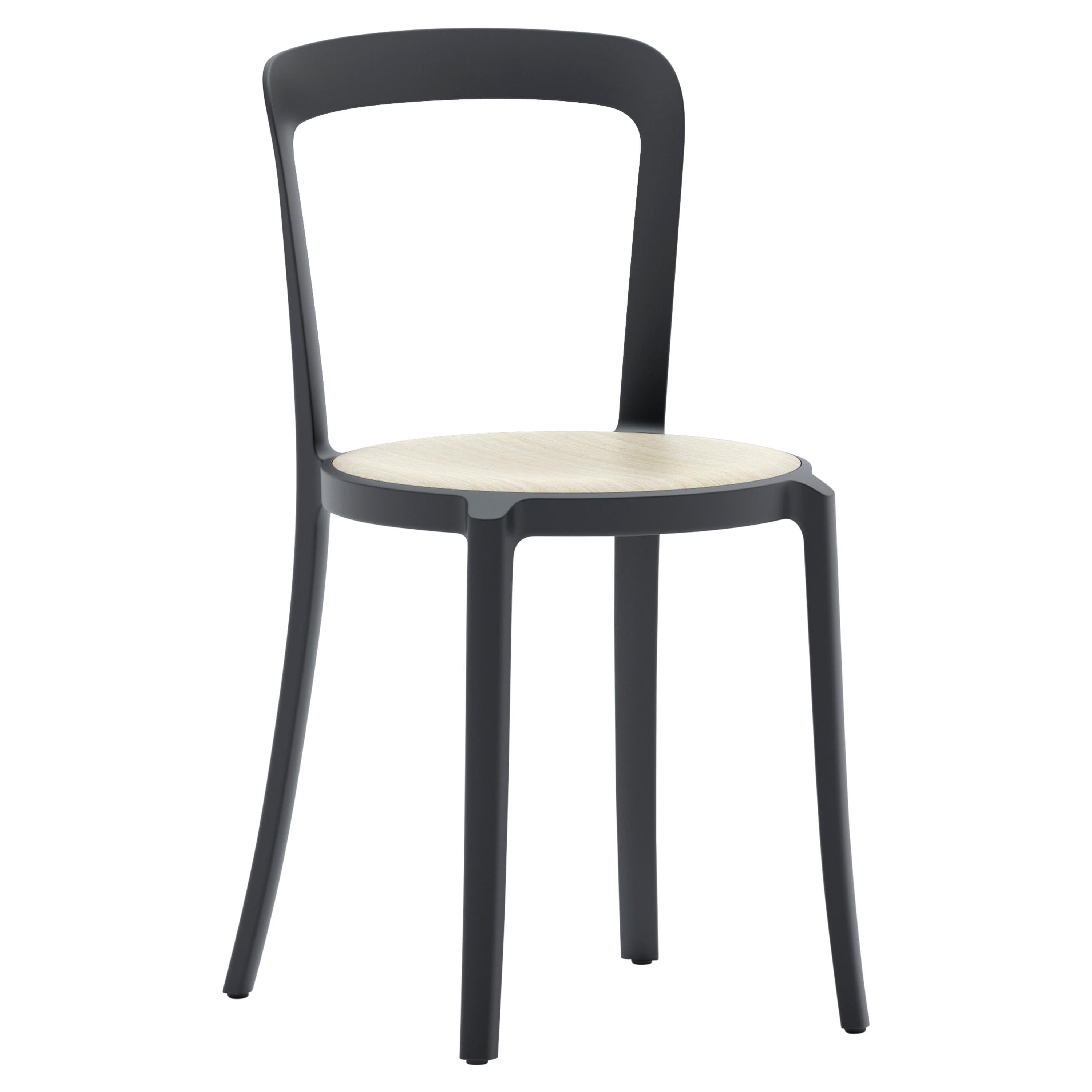 Emeco On & On Stacking Chair in Black with Ash Plywood seat by Barber & Osgerby For Sale
