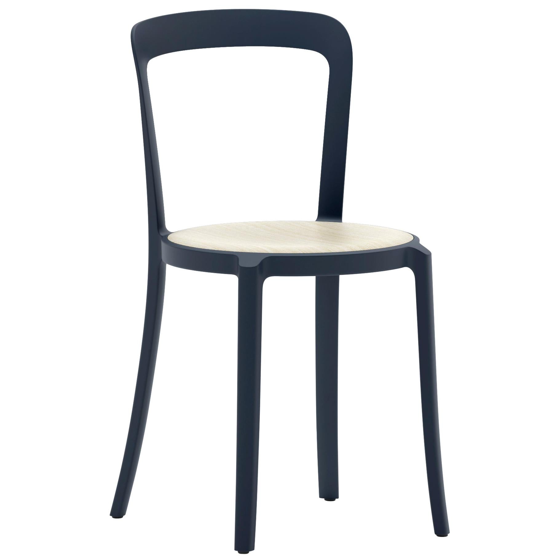 Emeco On & On Stacking Chair in Dark Blue with Ash seat by Barber & Osgerby For Sale