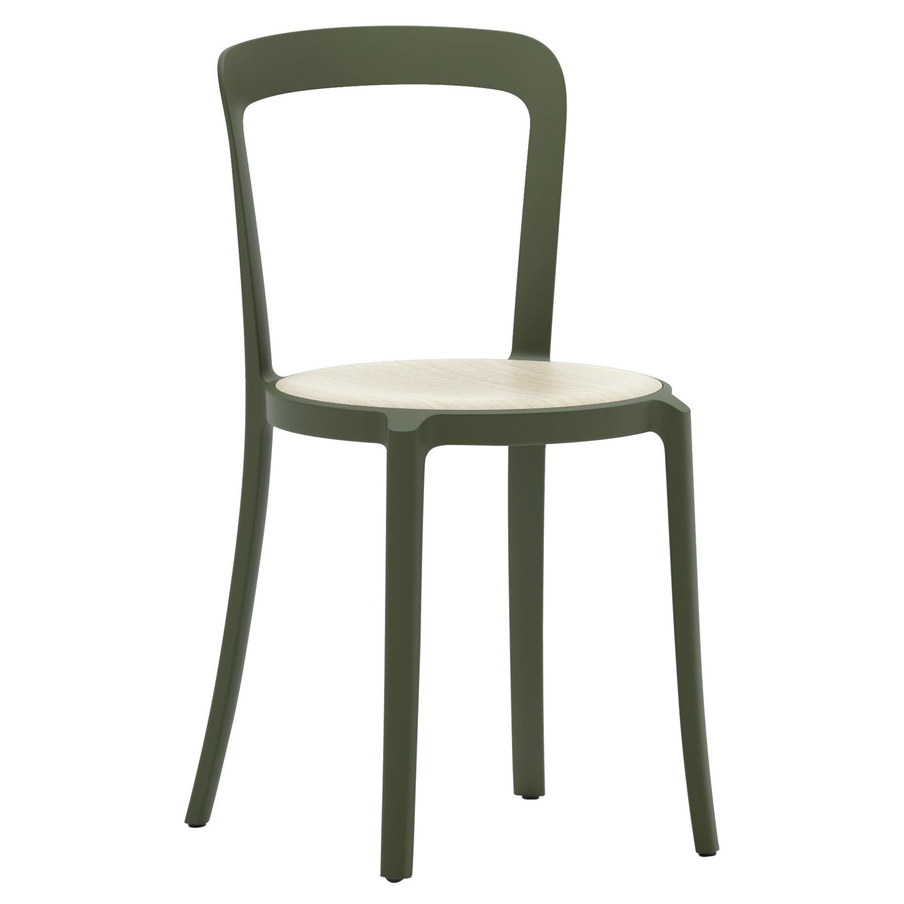 Emeco On & On Stacking Chair in Green with Ash Plywood seat by Barber & Osgerby For Sale