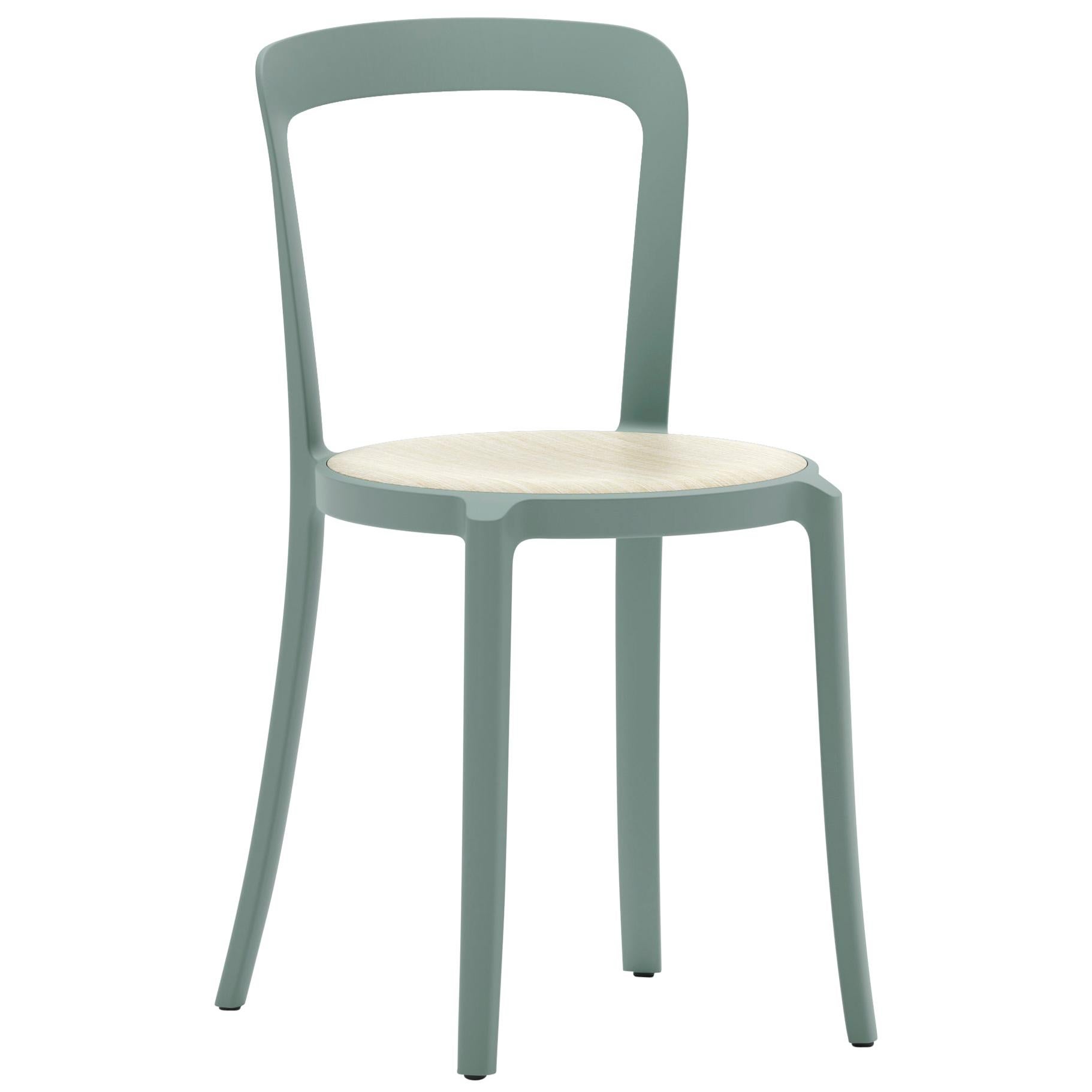 Emeco On & On Stacking Chair in Light Blue with Ash seat by Barber & Osgerby For Sale