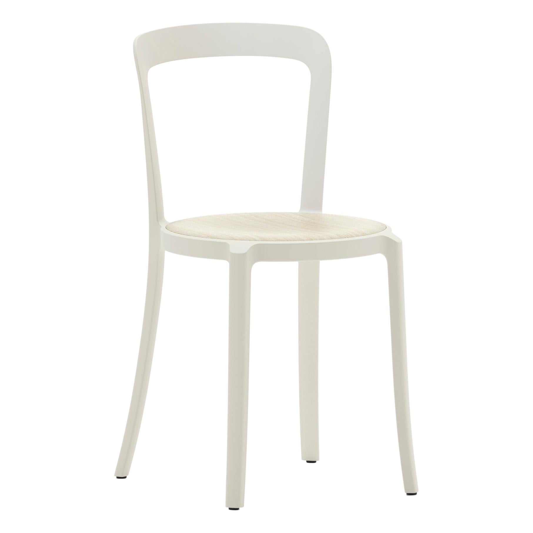 Emeco On & On Stacking Chair in White with Ash Plywood seat by Barber & Osgerby For Sale
