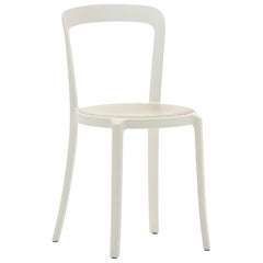 Emeco On & On Stacking Chair in White with Oak Plywood seat by Barber & Osgerby