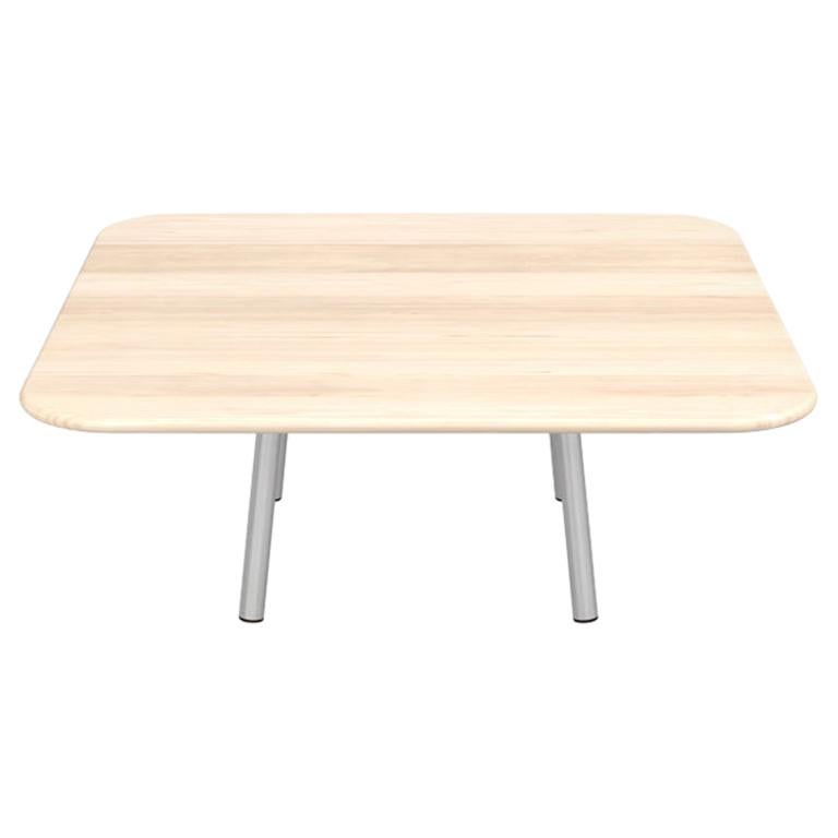 Emeco Parrish Large Aluminum Low Table with Wood Top by Konstantin Grcic For Sale