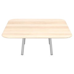 Emeco Parrish Large Aluminum Low Table with Wood Top by Konstantin Grcic