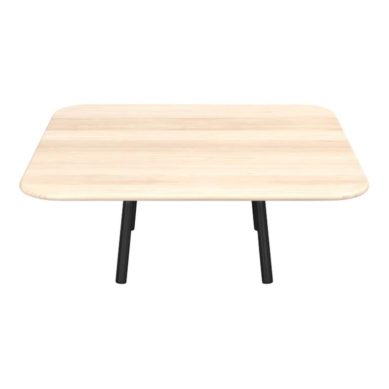 Emeco Parrish Large Black Aluminum Low Table with Wood Top by Konstantin Grcic For Sale