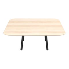 Emeco Parrish Large Black Aluminum Low Table with Wood Top by Konstantin Grcic
