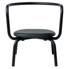 Emeco Parrish Loungesessel mit schwarzer Pulverbeschichtung und schwarzem Sitz, Konstantin Grcic
